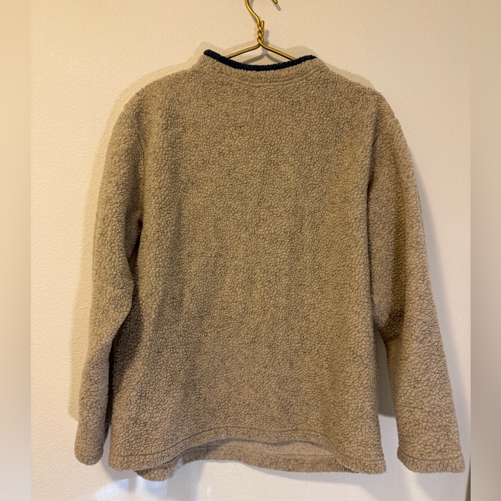 Vintage Cabela’s Men's Beige Sherpa Crewneck Sweater